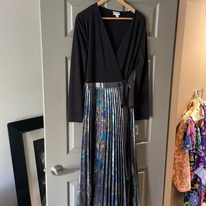 NWT LuLaRoe Metallic Pleated Wrap Dress